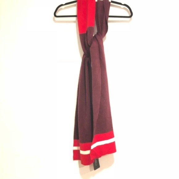 Rare Zara size medium scarf burgandy and red white - Picture 1 of 8